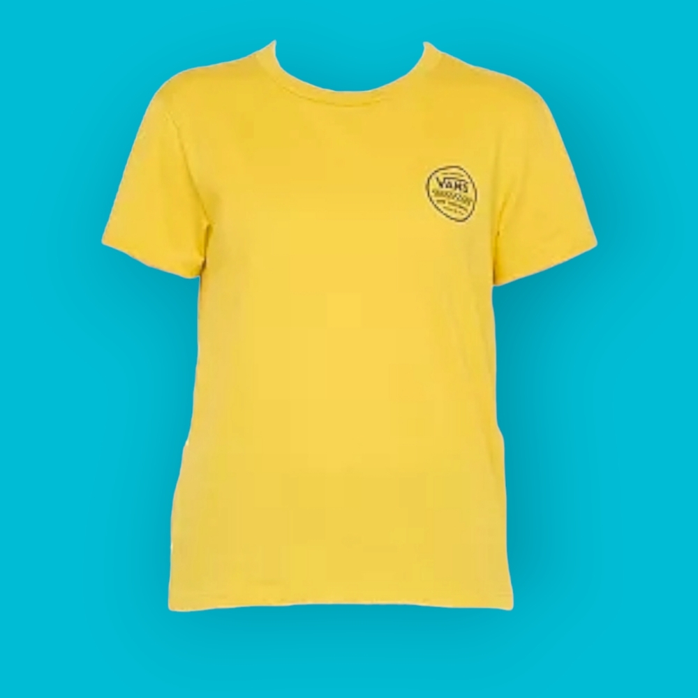 NWT Vans Large Yellow Logo Graphic Tee
